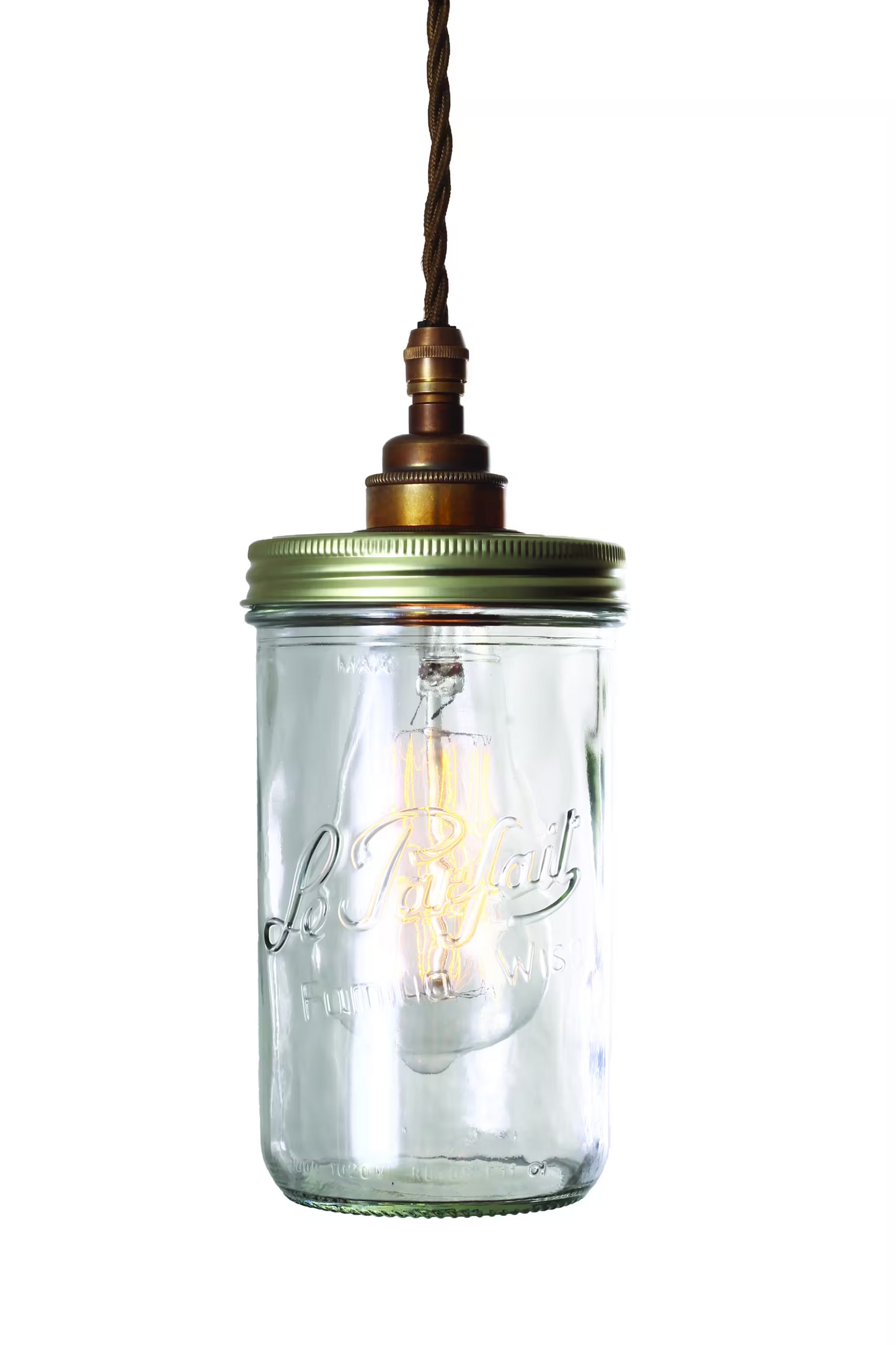 Jam Jar 140mm Clear Glass Pendant