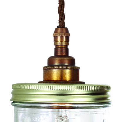 Jam Jar 140mm Clear Glass Pendant