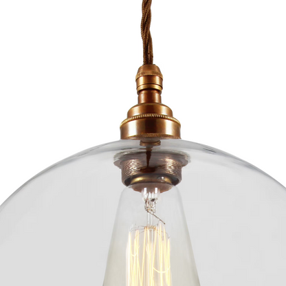 Eden Clear Open Glass Globe Pendant