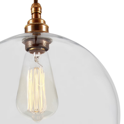 Eden Clear Open Glass Globe Pendant