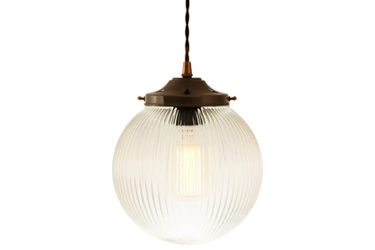 Stanley 20cm Holophane Globe Pendant