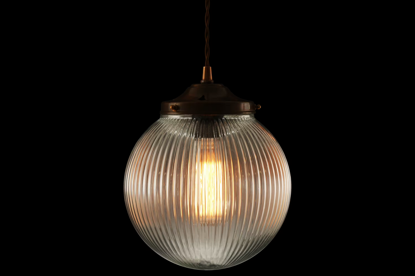 Stanley 20cm Holophane Globe Pendant