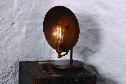 Chulainn Industrial Brass Dish Table Lamp