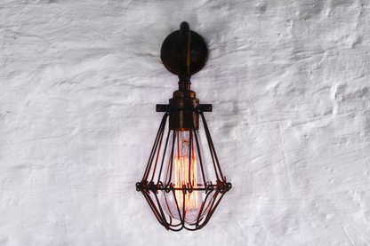 Praia Vintage Cage Wall Light