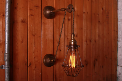 Apoch Vintage Pulley Cage Wall Light