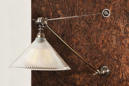 Nyx Adjustable Coolie Glass Wall Light