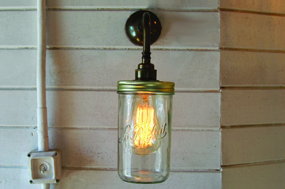 Jam Jar Industrial Wall Light