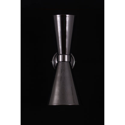 Amias Mid-Century Double Brass Cone Wall Light