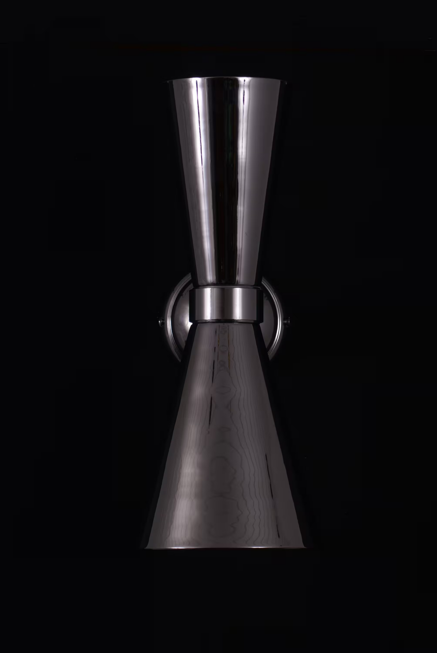 Amias Mid-Century Double Brass Cone Wall Light