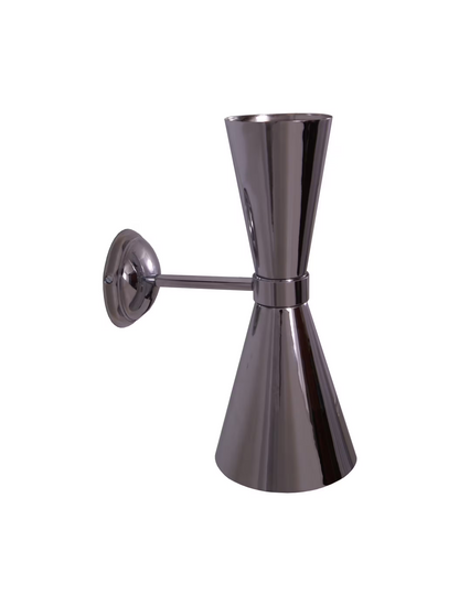 Amias Mid-Century Double Brass Cone Wall Light