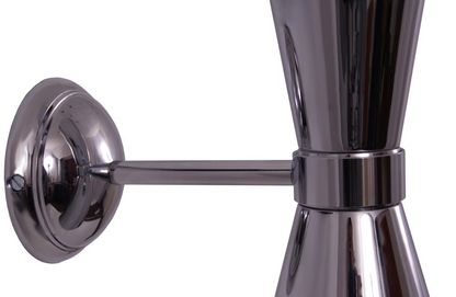 Amias Mid-Century Double Brass Cone Wall Light