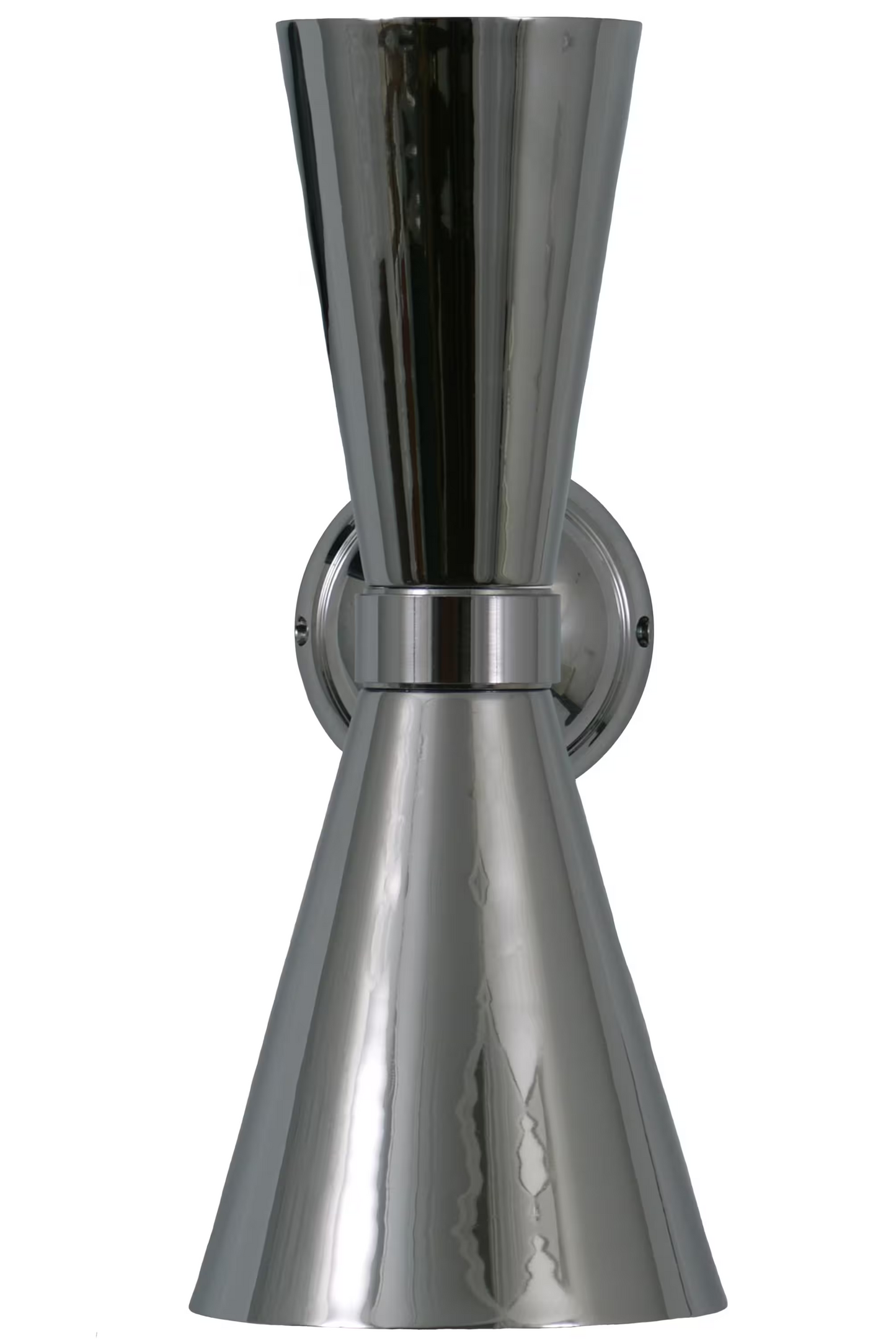 Amias Mid-Century Double Brass Cone Wall Light