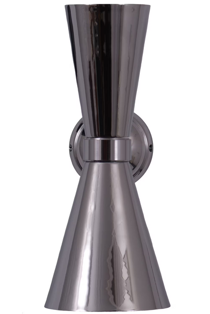 Amias Mid-Century Double Brass Cone Wall Light