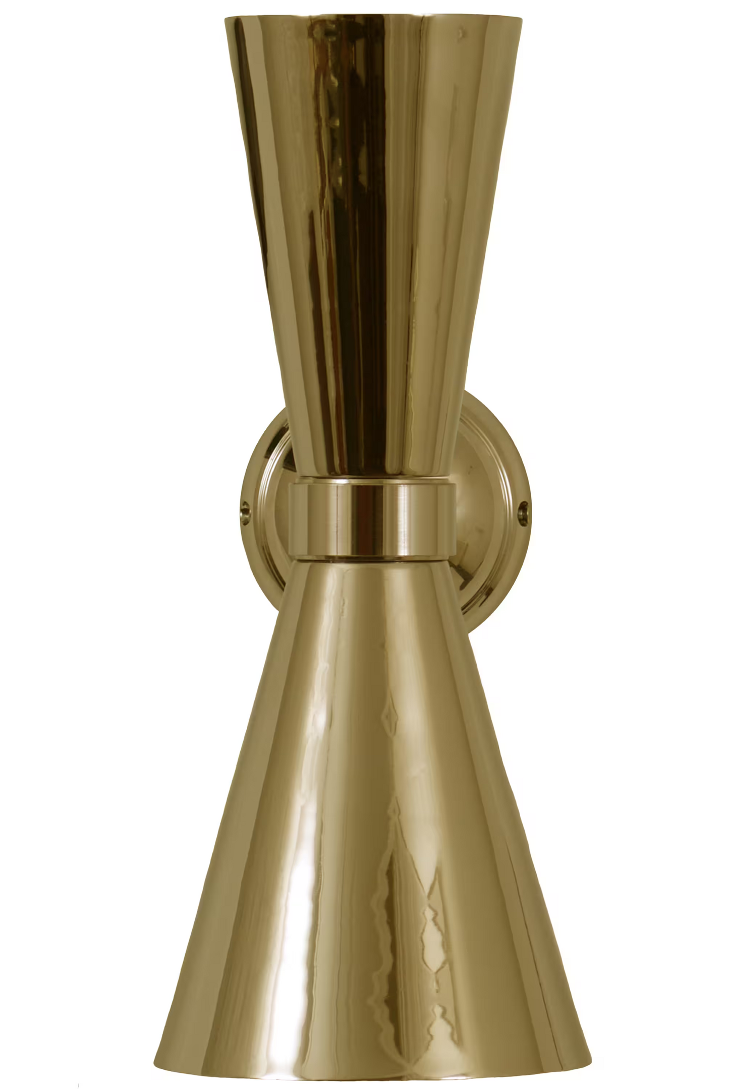 Amias Mid-Century Double Brass Cone Wall Light