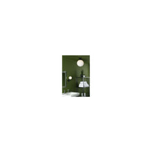 Alrik Bathroom Flush in Matt Black with Opal Glass