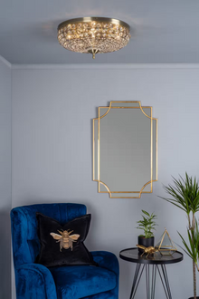 Asmara 5-Light Flush Mount in Antique Brass