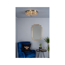 Asmara 5-Light Flush Mount in Antique Brass