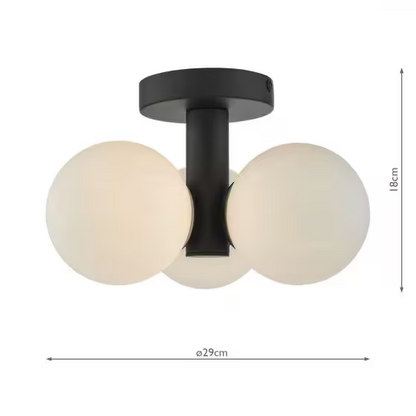 Blake 3-Light Bathroom Semi Flush