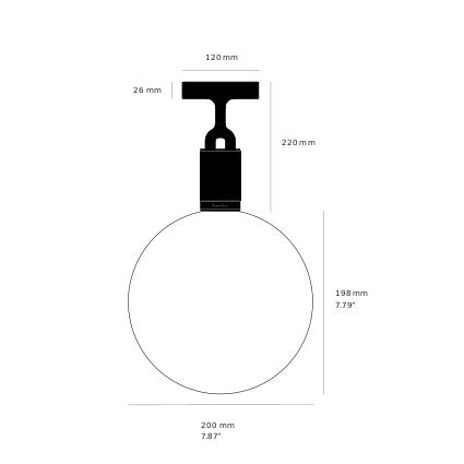 Forked Globe Ceiling Light