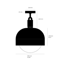 Forked Globe Shade Ceiling Light