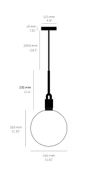Forked Globe Pendant