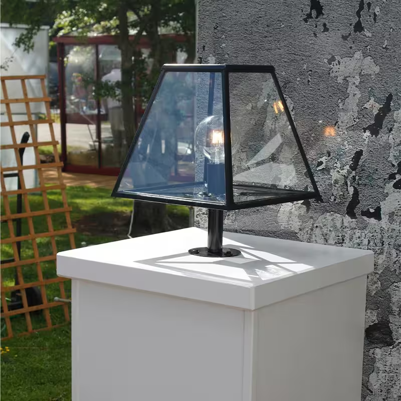 Contemporary Pier Light In Galvanised Steel 0.53M