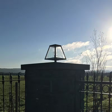 Contemporary pier light in galvanised steel 0.38m