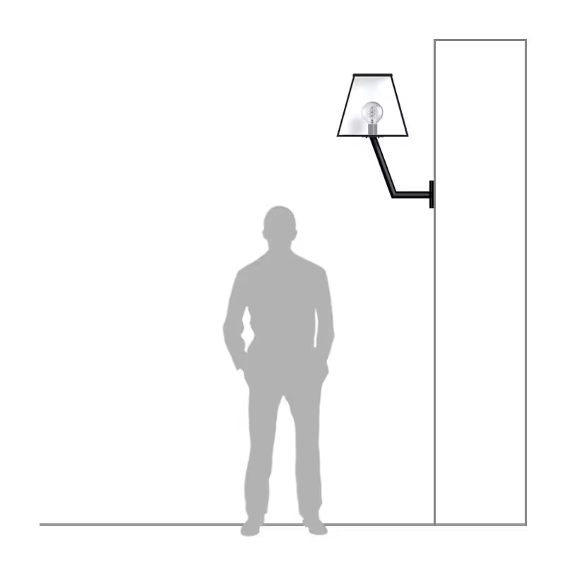 Contemporary Wall Light With Angled Bracket 0.78M