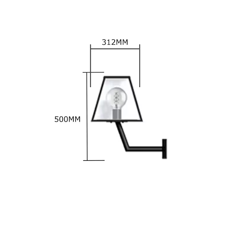 Contemporary Wall Light With Angled Bracket 0.5M