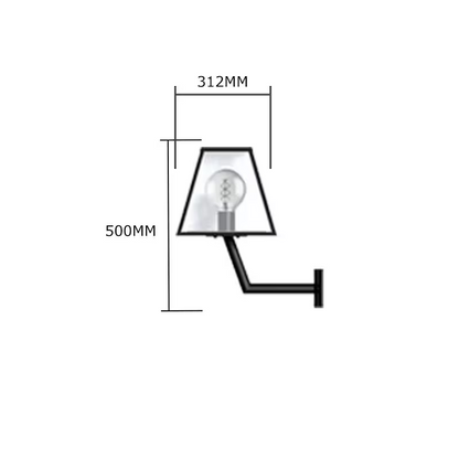 Contemporary Wall Light With Angled Bracket 0.5M