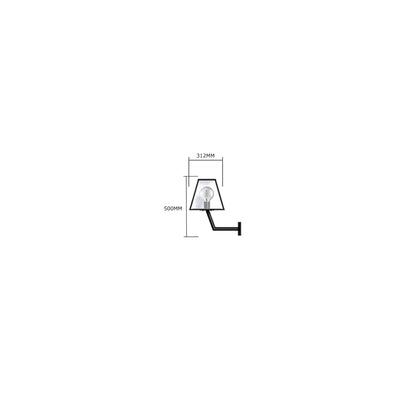 Contemporary wall light with angled bracket 0.5m