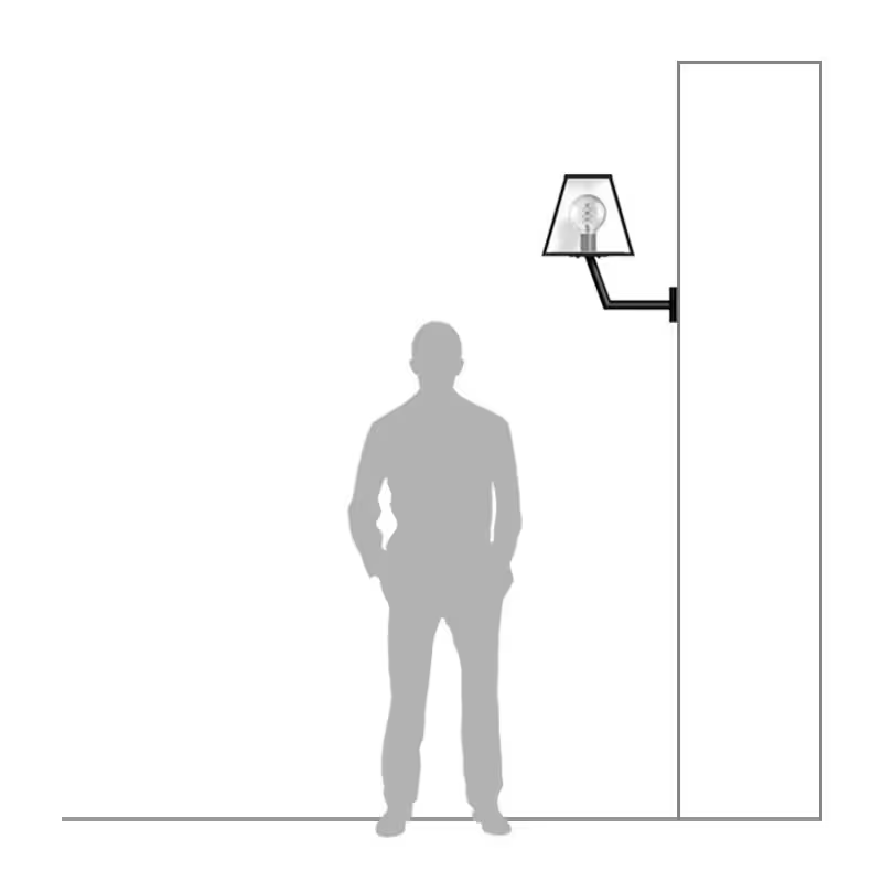 Contemporary Wall Light With Angled Bracket 0.5M