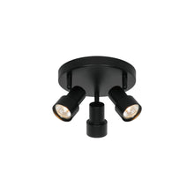 Boston 3-Rondel Ceiling Light in Black