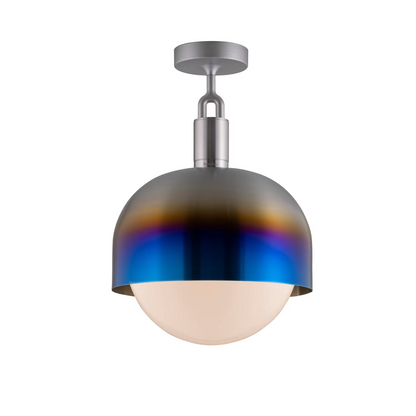 Forked Globe Shade Ceiling Light