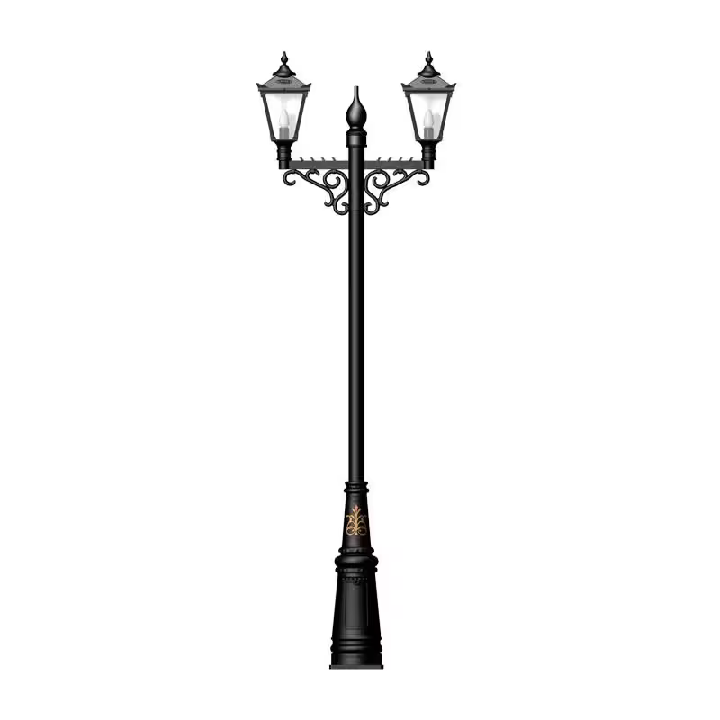 Victorian Style Large Double Headed Lamp Post 3.3M