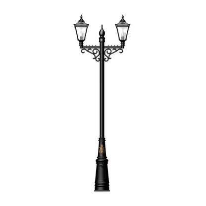 Victorian Style Large Double Headed Lamp Post 3.3M