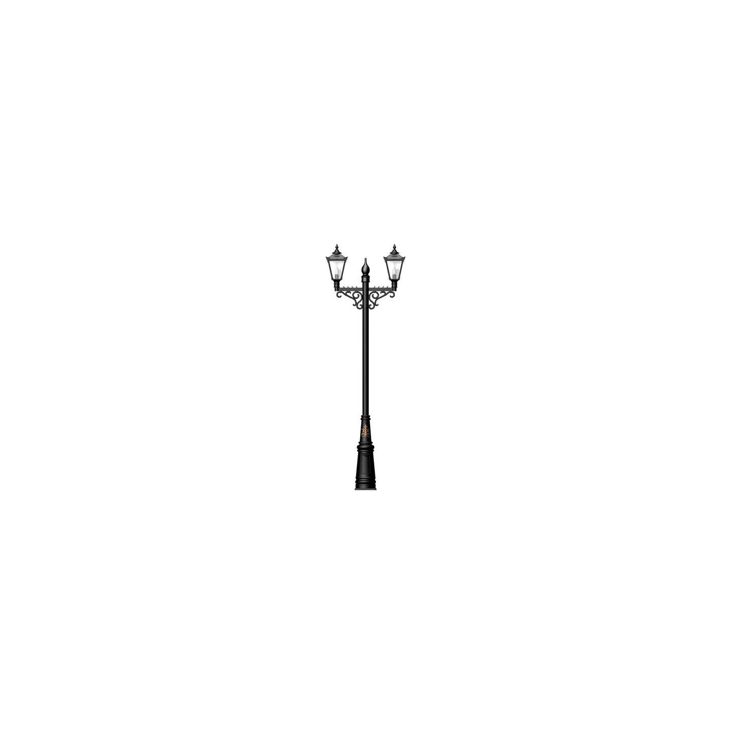 Victorian style large double headed lamp post 3.3m