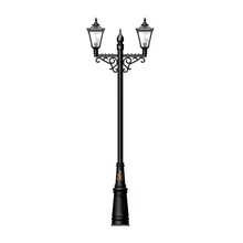 Victorian style large double headed lamp post 3.3m