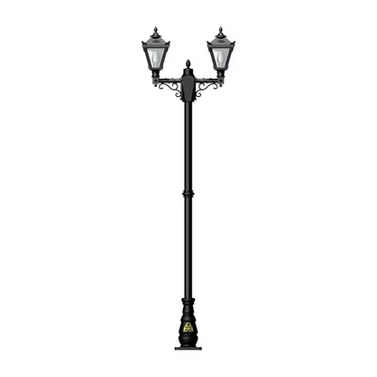 Victorian Style Medium Double Headed Lamp Post 2.47M