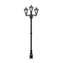Victorian Style Medium Triple Headed Lamp Post 2.6M