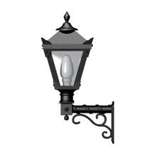 Victorian Traditional Cast Iron Wall Light With Decorative Arm 0.58M