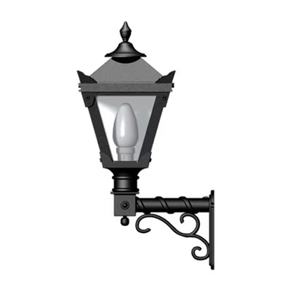 Victorian Traditional Cast Iron Wall Light With Decorative Arm 0.58M