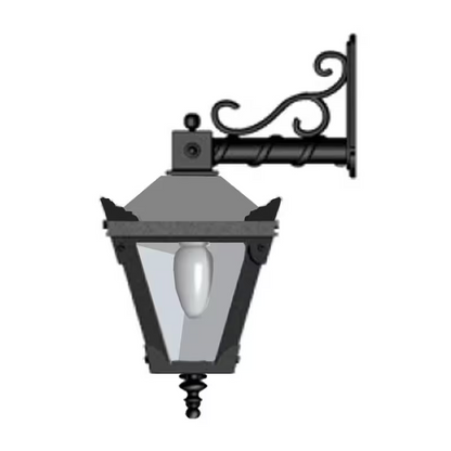 Victorian Traditional Cast Iron Downturned Wall Light 0.48M