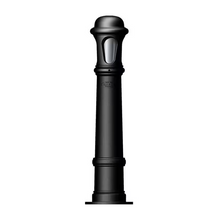 Decorative bollard light in cast iron