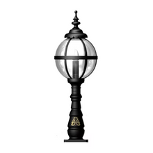 Victorian globe pedestal light in cast iron 1.1m