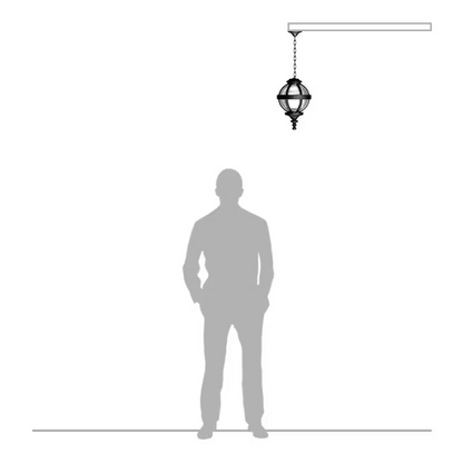 Victorian Globe Hanging Light With Chain 0.35M