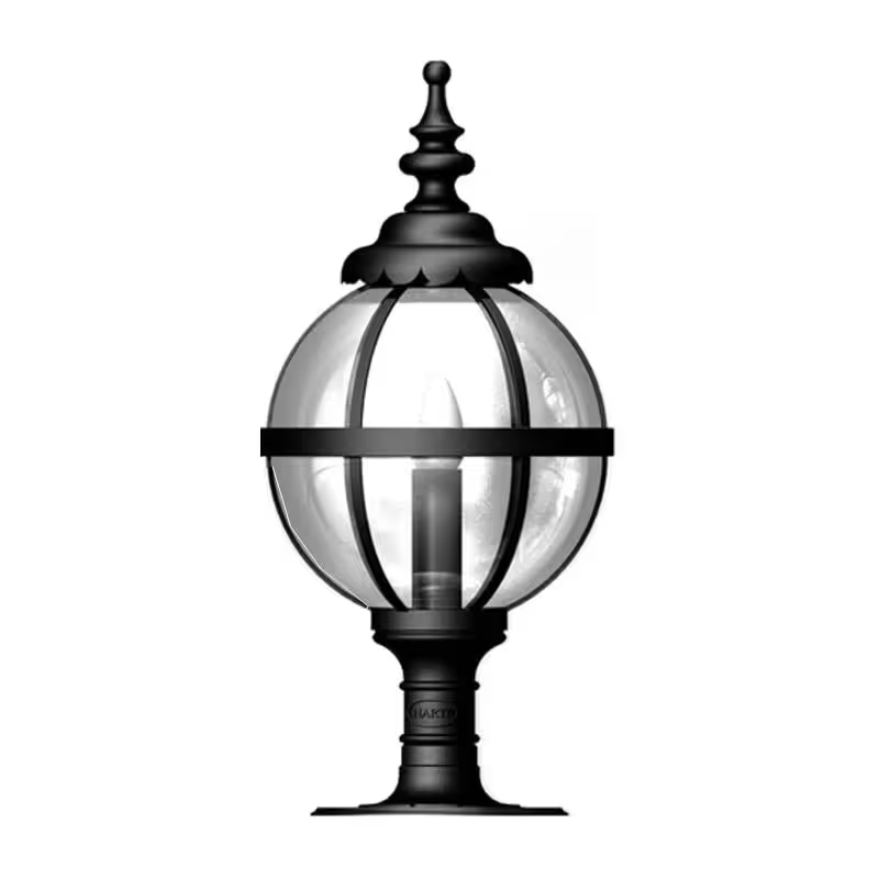 Victorian Globe Pier Light In Cast Iron For Flat Pier Caps 0.79M