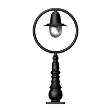 Classic railway style pedestal light in cast iron and steel 0.75m