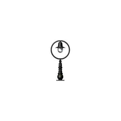 Classic railway style pedestal light in cast iron and steel 0.75m