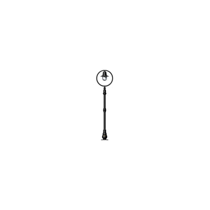 Classic railway style lamp post in cast iron and steel 1.49m